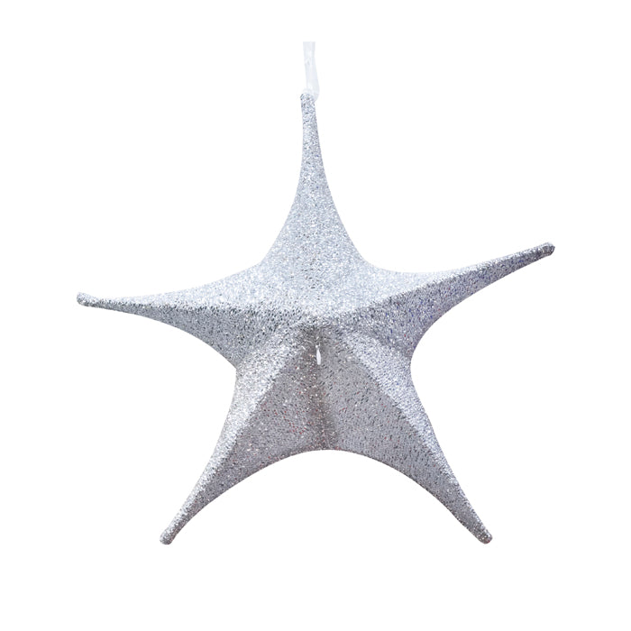 Étoile en tissu 3D argent