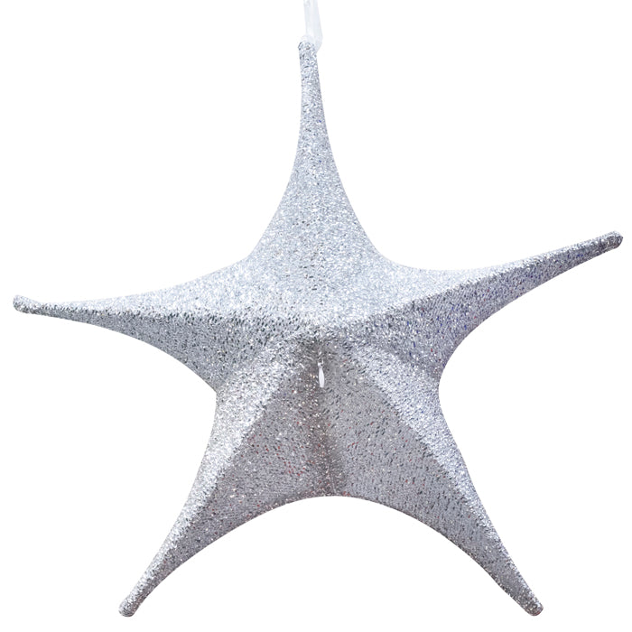 Étoile en tissu 3D argent