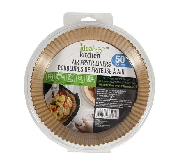 Doublure pour friteuse à air ronde 20 cm (paquet de 50)
