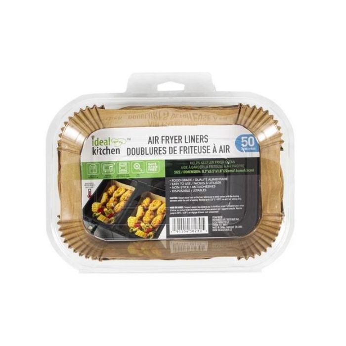Doublure pour friteuse à air rectangle 22 cm (paquet de 50)