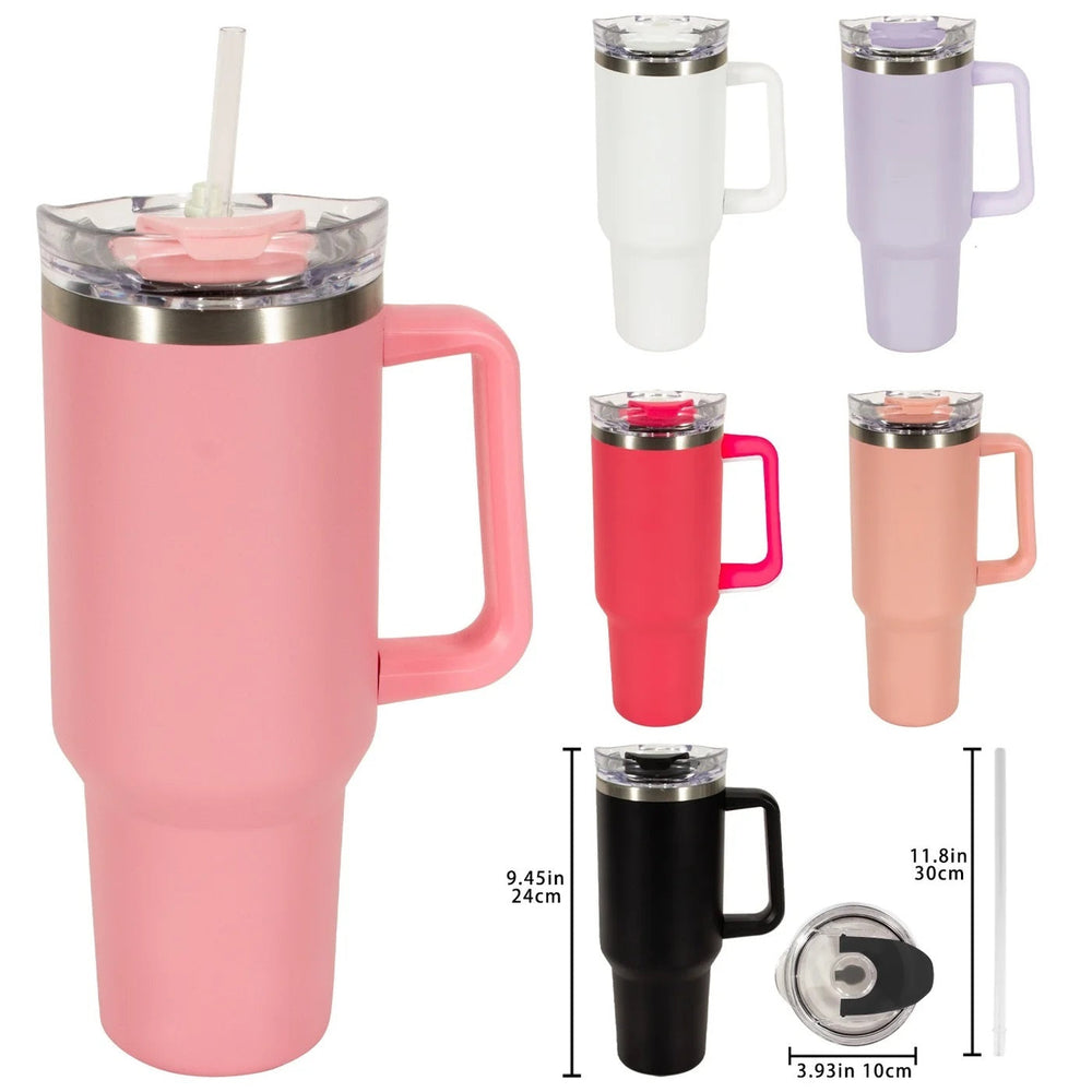 Tasse isotherme 40 oz avec paille