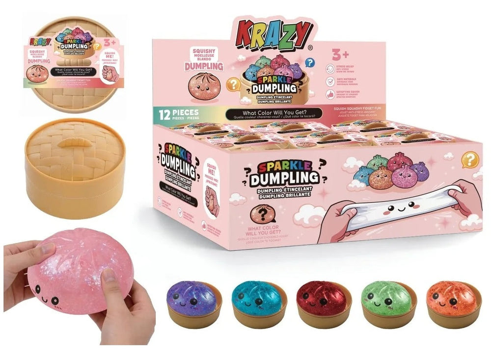 Squishy Dumpling jouet mystère à presser 4 po brillant