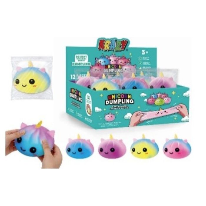 Squishy Dumpling jouet mystère sensoriel anti-stress à presser 3 po licorne