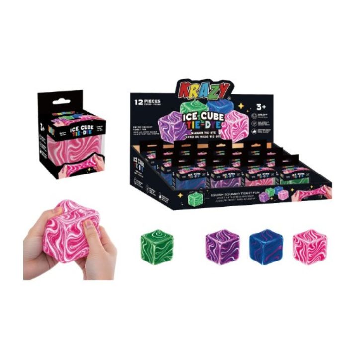 Cube de sucre en gel sensoriel anti-stress à presser 2 po marbré