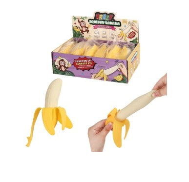 Squishy banane sensorielle anti-stress à presser et peler (3 ans et +)