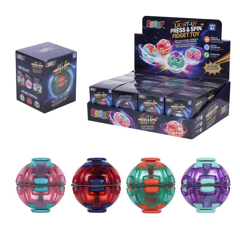 Jouet fidget lumineux qui tourne (6 ans et +)