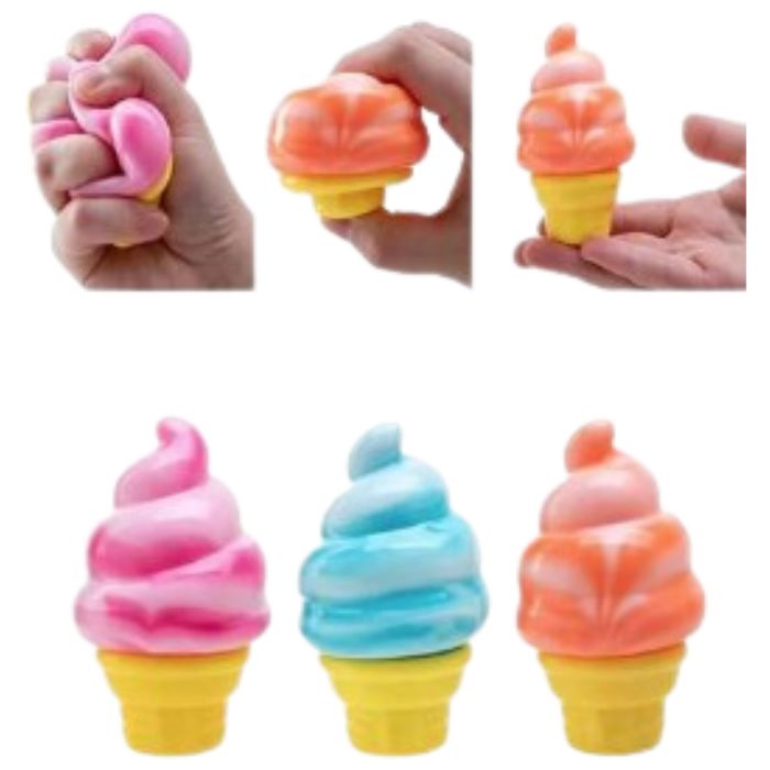Mini cornet de crème glacée sensoriel anti-stress à presser
