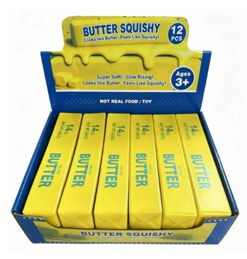 Imitation de beurre jumbo sensoriel anti-stress à presser 14 oz (3 ans et +)