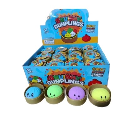 Squishy Dumpling jouet mystère sensoriel anti-stress à presser 2 po