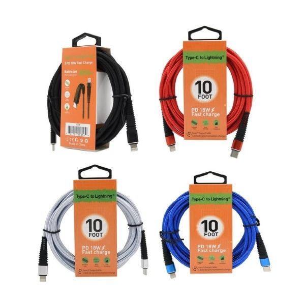 Câble chargeur type-C à lightning 10 pi