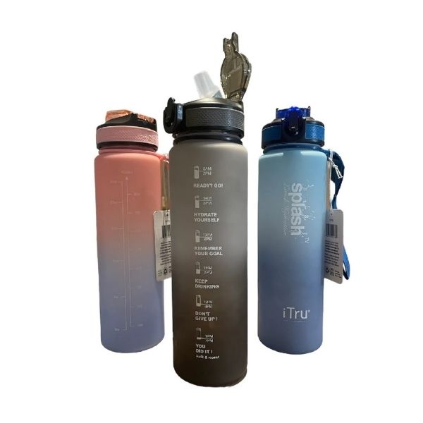 Bouteille d'eau réutilisable de sport 1 l avec cordon
