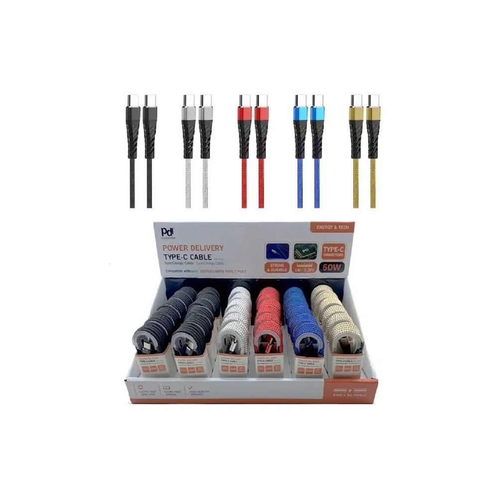 Câble de type C vers type C 3 pi 60 W