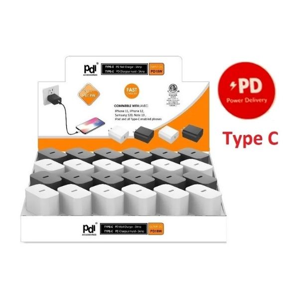 Chargeur mural type-C 18 W