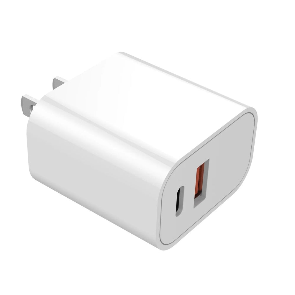 Chargeur mural rapide à double prise type C et USB-A 20 W
