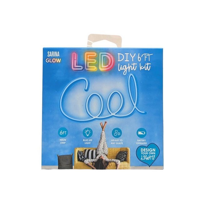 Cordon lumière malléable DEL 6 pi bleu