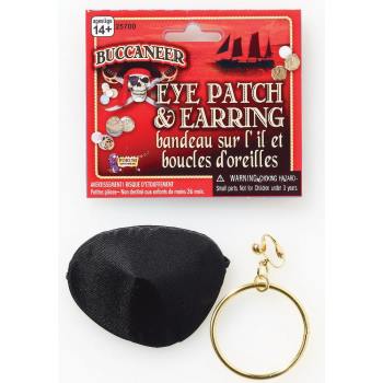 Boucle d'oreille et cache-oeil de pirate