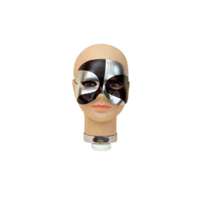 Demi-masque noir et argent