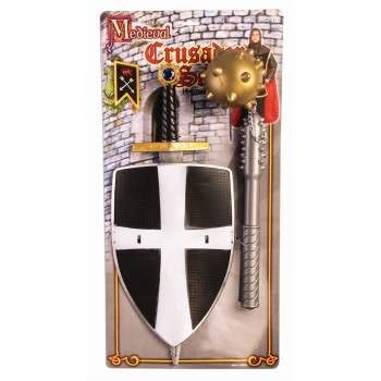 Bouclier, épée et maillet de chevalier