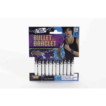 Bracelet avec balles de fusil blanc