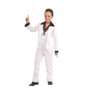 Costume enfant disco blanc