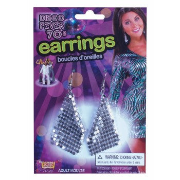 Boucles d'oreilles argent disco