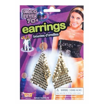 Boucles d'oreilles or disco