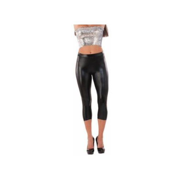 Legging noir luisant pour femme