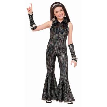 Costume enfant disco noir (S)