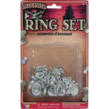 Bague pirate tête de mort (emballage de 12)