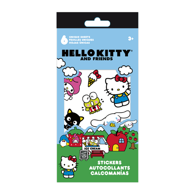 Mini carnet d'autocollants Hello Kitty (6 feuilles)