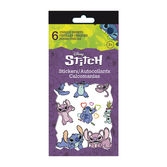 Mini carnet d'autocollants Stitch (6 feuilles)