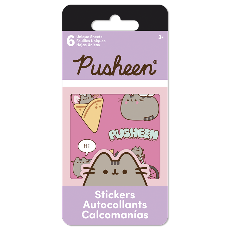 Mini carnet d'autocollants Pusheen (6 feuilles)