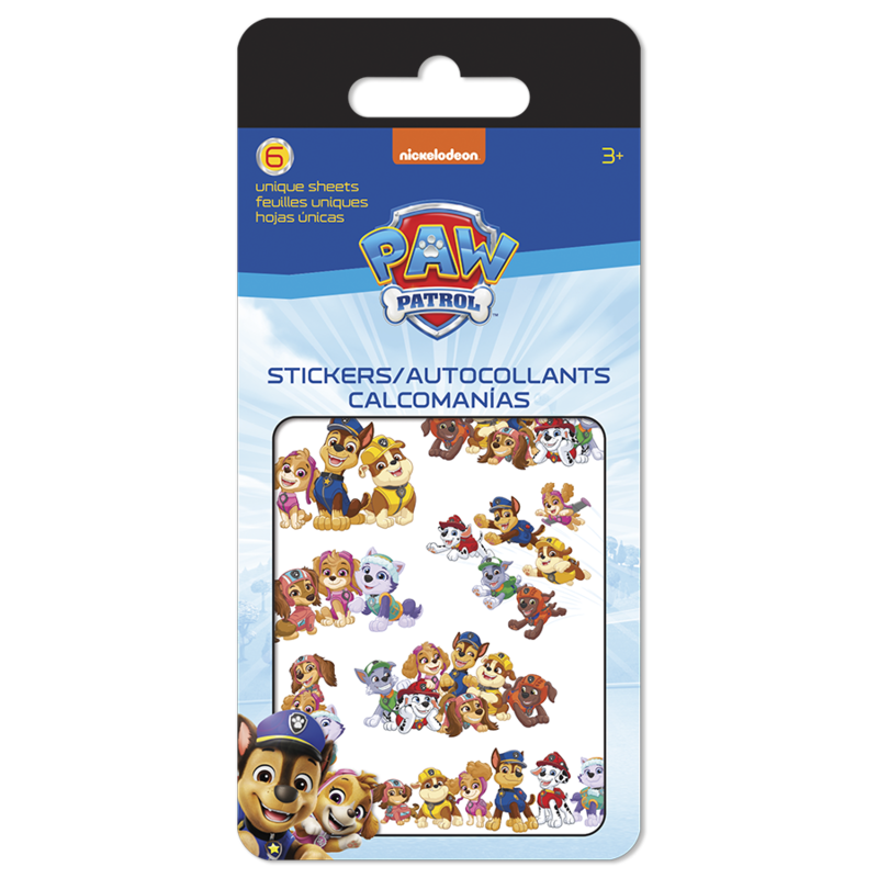 Mini carnet d'autocollants Pat'Patrouille (6 feuilles)