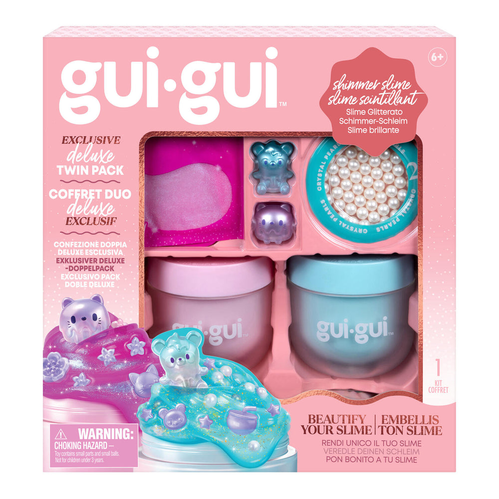 Ensemble de slime scintillante à embellir Deluxe Gui Gui (6 ans et +)
