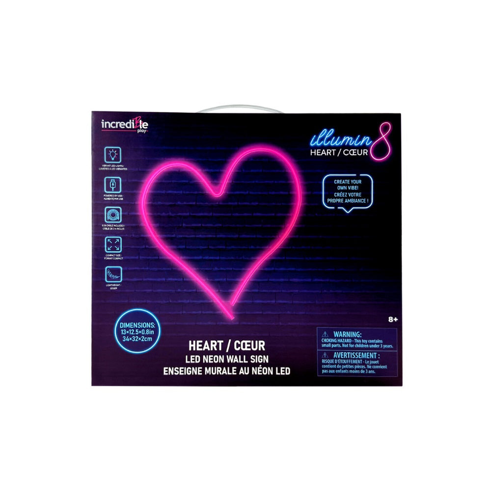 Enseigne lumineuse DEL coeur