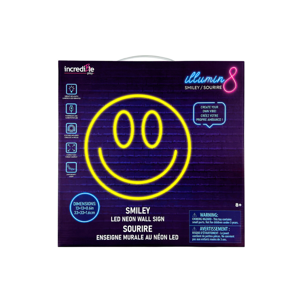 Enseigne lumineuse DEL bonhomme sourire