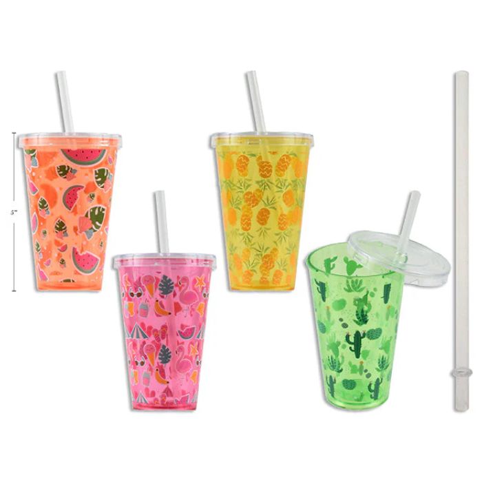 Verre 13 oz avec paille