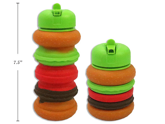 Bouteille d'eau 550 ml rétractable hamburger