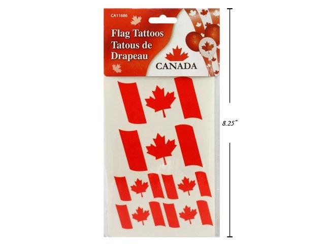 Tatouage temporaire drapeau du Canada