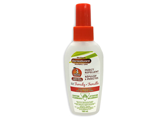 Répulsif à moustique 10% DEET pour la famille DermaGuard 100 ml