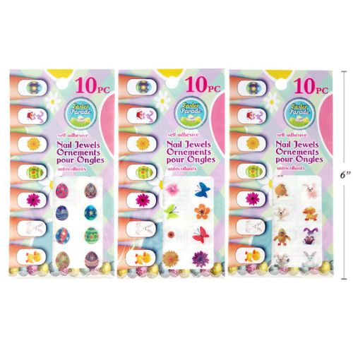Autocollants pour ongles de Pâques (paquet de 10)