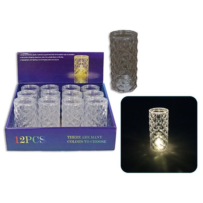 Chandelle lumineuse 4,5 po blanche