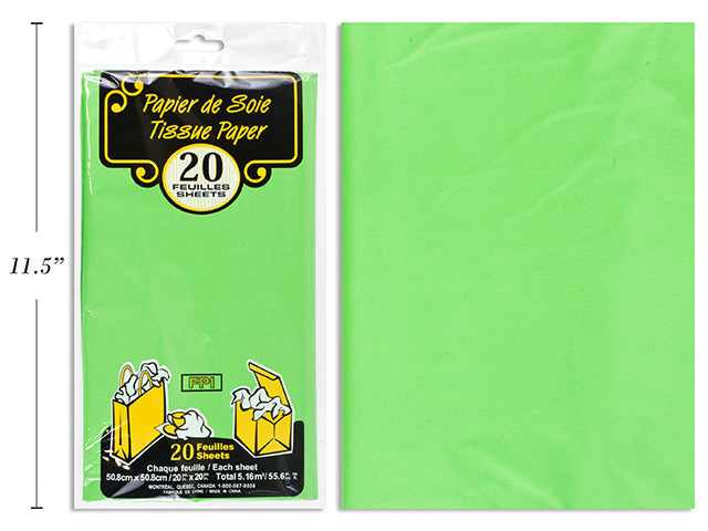 Papier de soie 20 po x 20 po (paquet de 20)