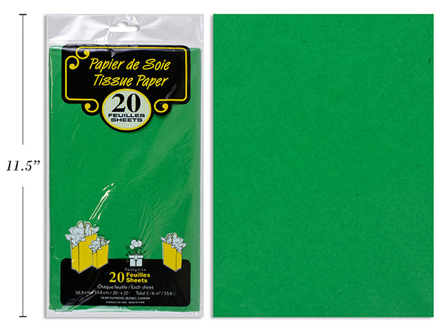 Papier de soie 20 po x 20 po (paquet de 20)