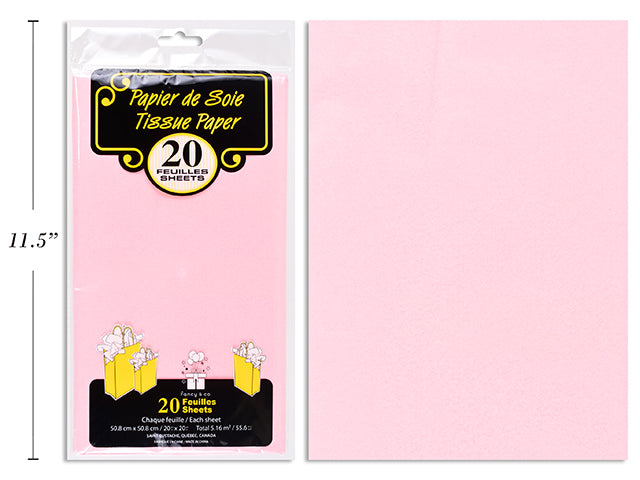 Papier de soie 20 po x 20 po (paquet de 20)