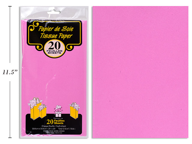 Papier de soie 20 po x 20 po (paquet de 20)