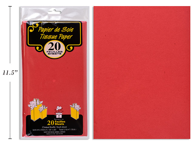 Papier de soie 20 po x 20 po (paquet de 20)