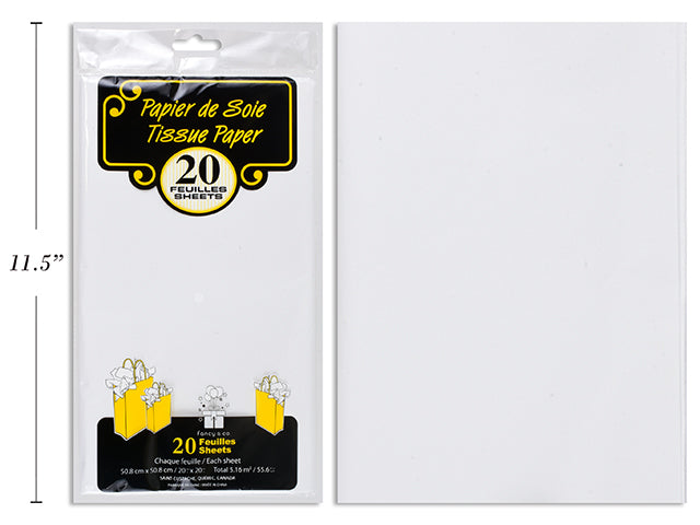 Papier de soie 20 po x 20 po (paquet de 20)