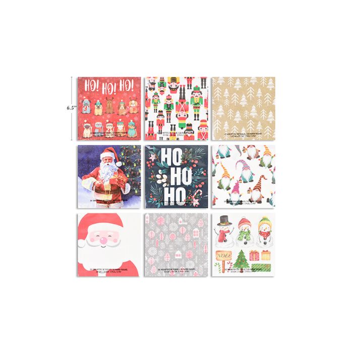 Serviette de table en papier motif de Noël (paquet de 20)