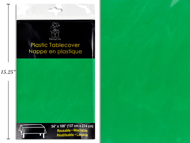 Nappe en plastique 54 po x 108 po vert festif
